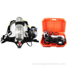 Positive pressure breathing apparatus firefighter respirator